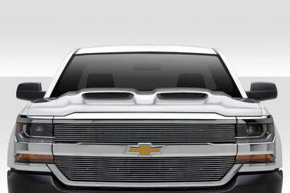 2016-2018 Chevrolet Silverado Duraflex Dual Ram Air Hood - 1 Piece