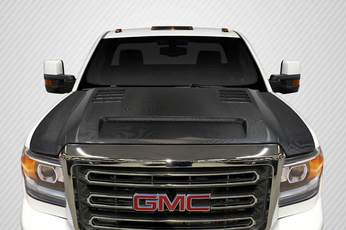 2015-2019 GMC Sierra 2500 3500 Heavy Duty Carbon Creations RKS Hood - 1 Piece