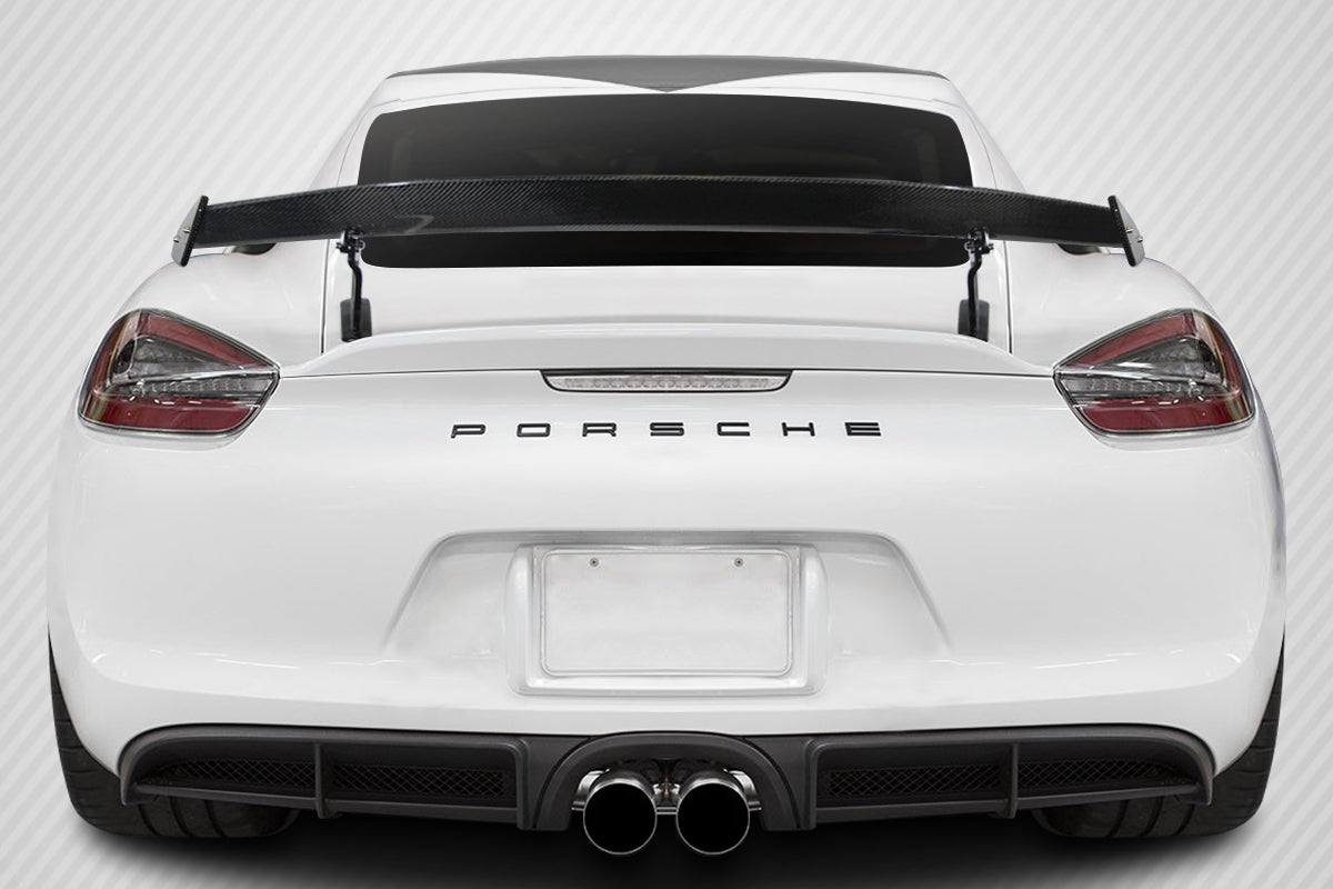 2014-2023 Porsche Cayman 718 Carbon Creations GT4 Look Rear Wing Spoiler - 3 Piece