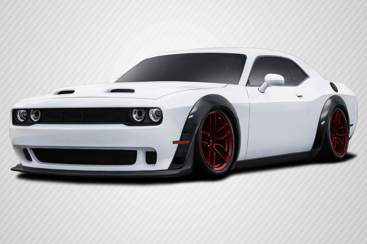 2015-2023 Dodge Challenger Carbon Creations Demon Look Wide Body Fender Flares - 14 Pieces