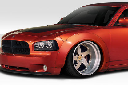 2006-2010 Dodge Charger Duraflex Novara Wide Body Front Fender Flares - 2 Piece