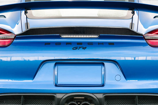 2014-2016 Porsche Cayman Carbon Creations GT4 Look Ducktail Rear Wing Spoiler - 1 Piece