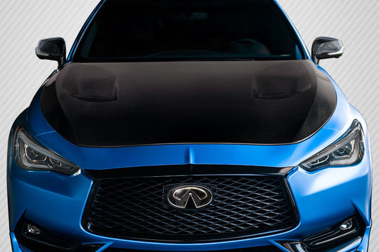 2016-2022 Infiniti Q60 Carbon Creations TS1 Hood - 1 Piece