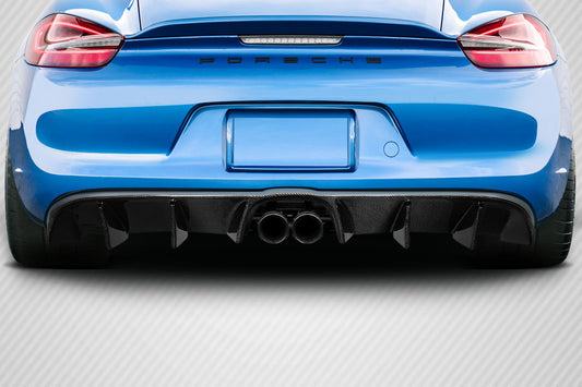 2014-2016 Porsche Cayman Carbon Creations Motox Rear Diffuser - 3 Pieces