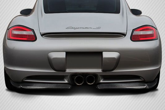 2006-2010 Porsche Cayman Carbon Creations Motox Rear Lip Spoiler Air Dam - 2 Pieces