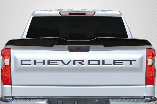 2019-2023 Chevrolet Silverado Carbon Creations Tornado Rear Tailgate Wing Spoiler - 3 Pieces