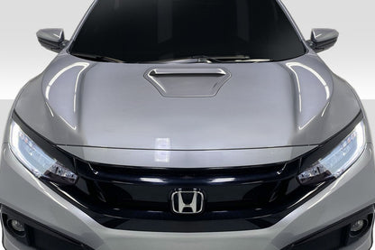 2016-2021 Honda Civic Duraflex Type R Look Hood - 1 Piece