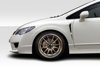 2006-2011 Honda JDM Civic 4Dr Duraflex Naga Wide Body Front Fenders - 2 Pieces