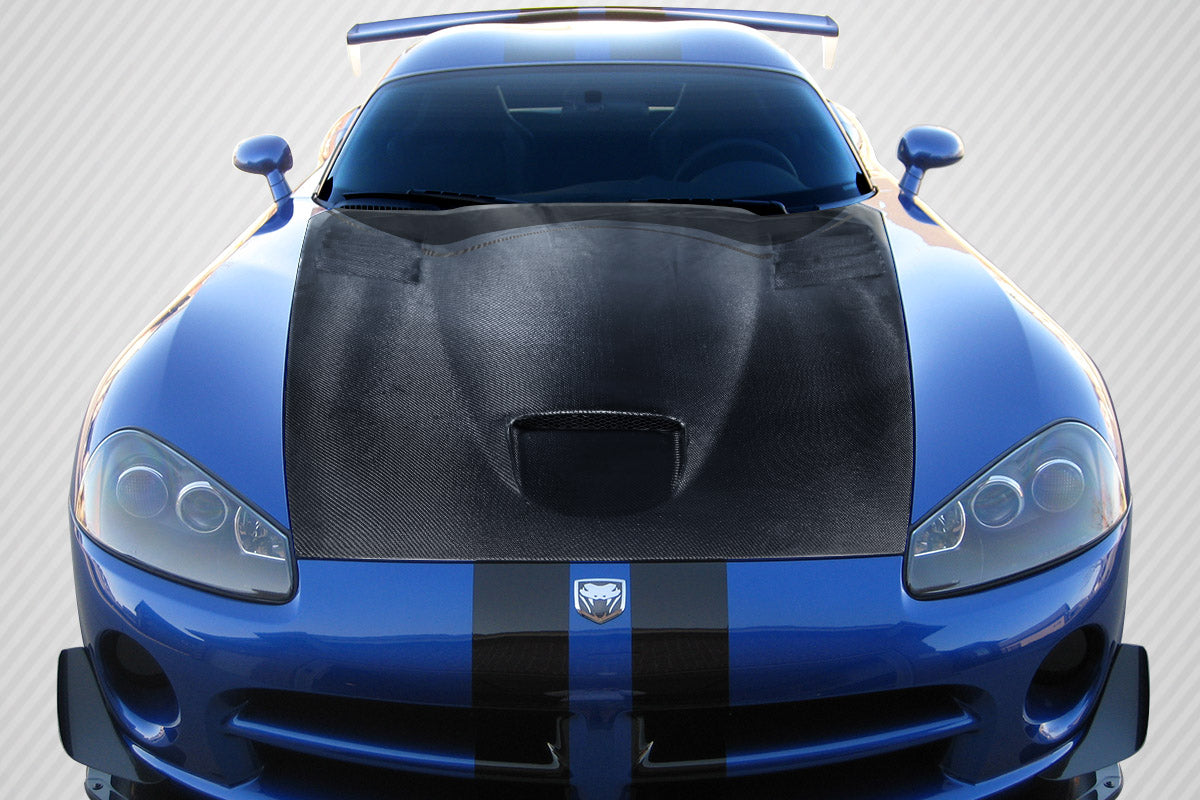 2003-2009 Dodge Viper Carbon Creations SRT Look Hood - 1 Piece