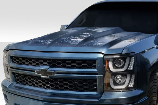 2014-2015 Chevrolet Silverado Duraflex 2" Cowl Hood - 1 Piece