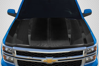 2014-2015 Chevrolet Silverado Carbon Creations 2" Cowl Hood - 1 Piece