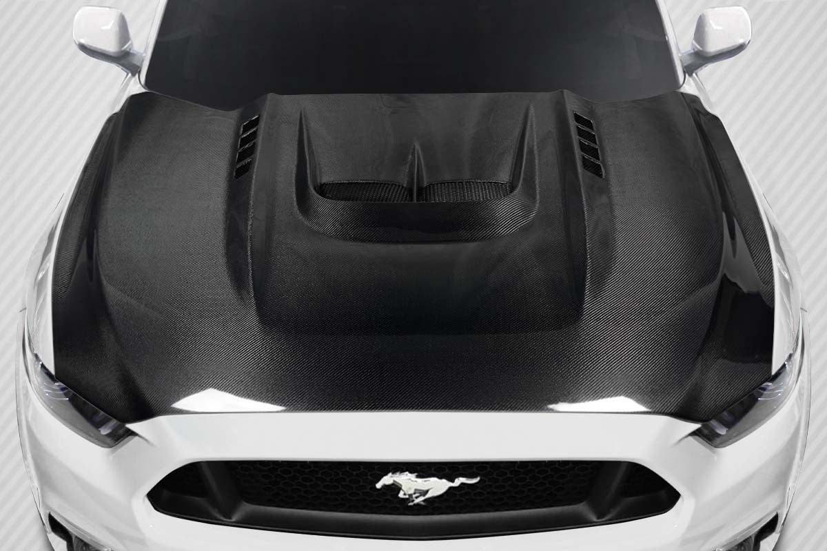 2015-2017 Ford Mustang Carbon Creations Kryptonic Hood - 1 Piece