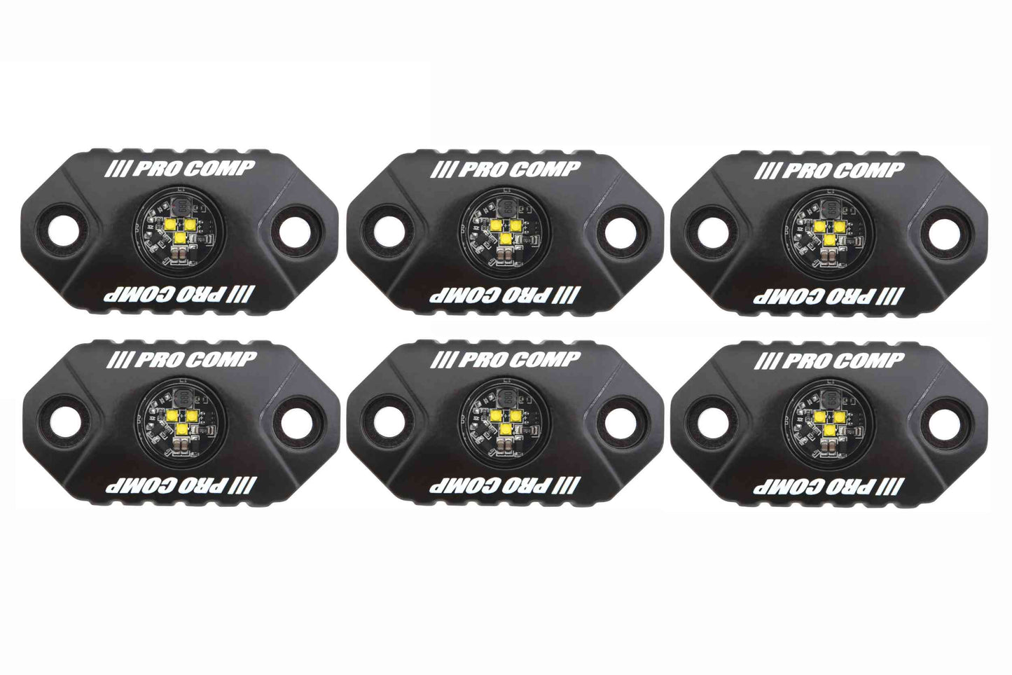 Pro Comp Universal Rock Light Kit: White (6 Pc)