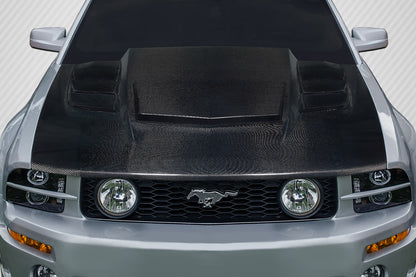 2005-2009 Ford Mustang Carbon Creations Interceptor Hood - 1 Piece