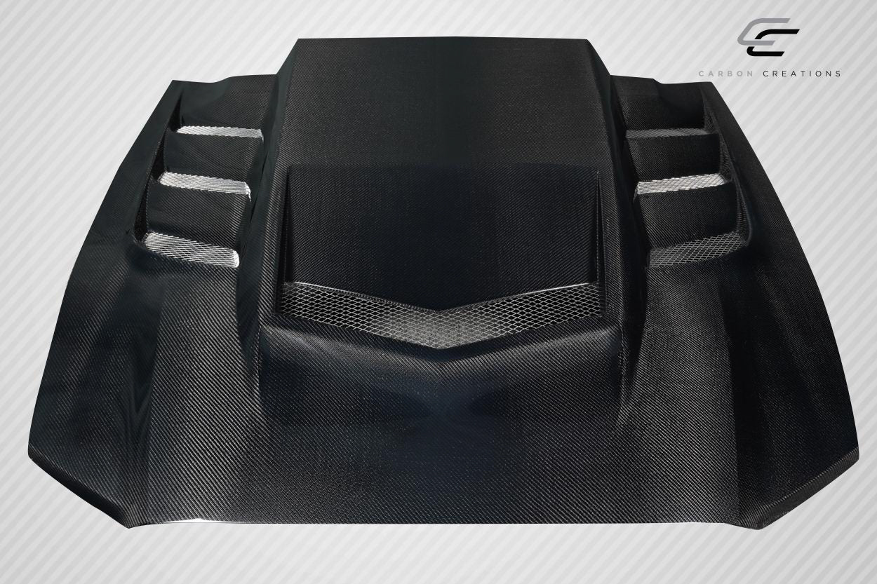 2013-2014 Ford Mustang Carbon Creations Interceptor Hood - 1 Piece