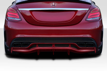 2015-2021 Mercedes C Class W205 Duraflex Weaver Sport Rear Diffuser - 3 Pieces