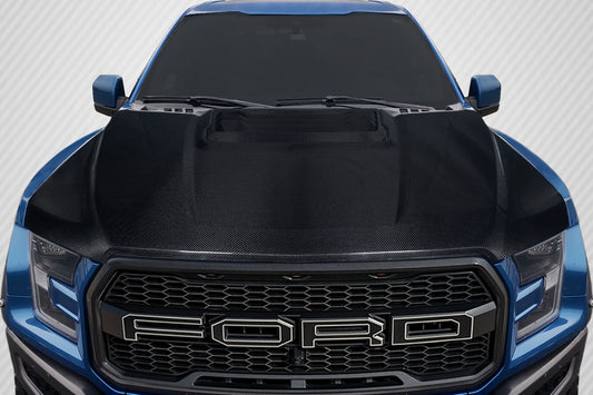 2017-2020 Ford Raptor Carbon Creations OEM Look Hood - 1 Piece