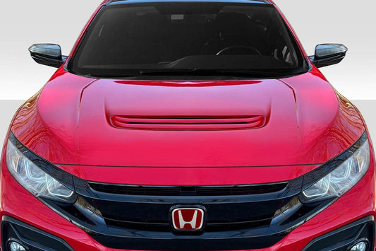2016-2021 Honda Civic Duraflex V2 Type R Look Hood - 1 Piece
