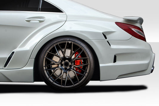 2012-2018 Mercedes CLS Class W218 Duraflex Vector Wide Body Rear Fender Flare Add Ons - 4 Pieces