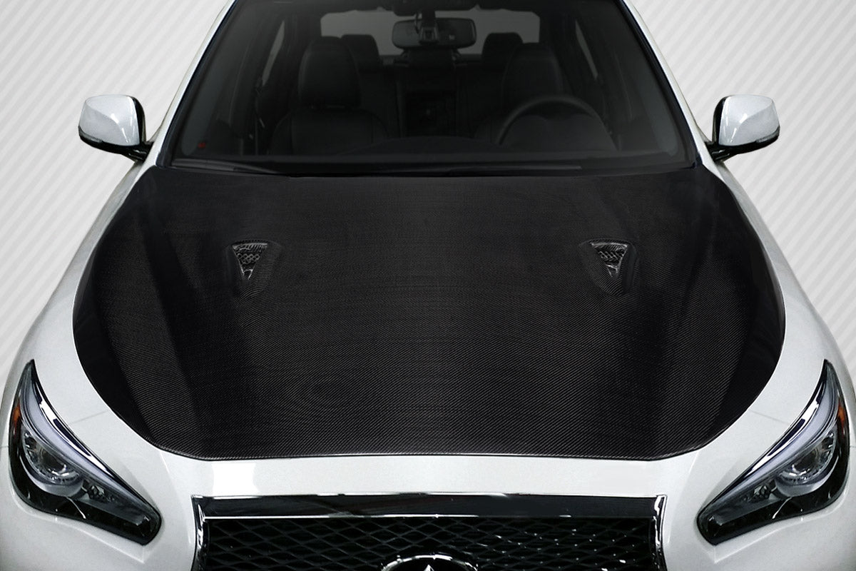 2014-2023 Infiniti Q50 Carbon Creations GTR Look Hood - 1 Piece