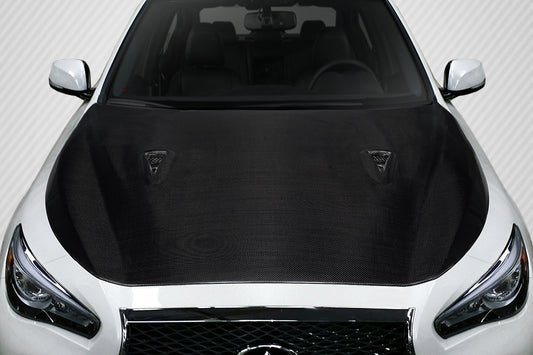 2014-2023 Infiniti Q50 Carbon Creations GTR Look Hood - 1 Piece