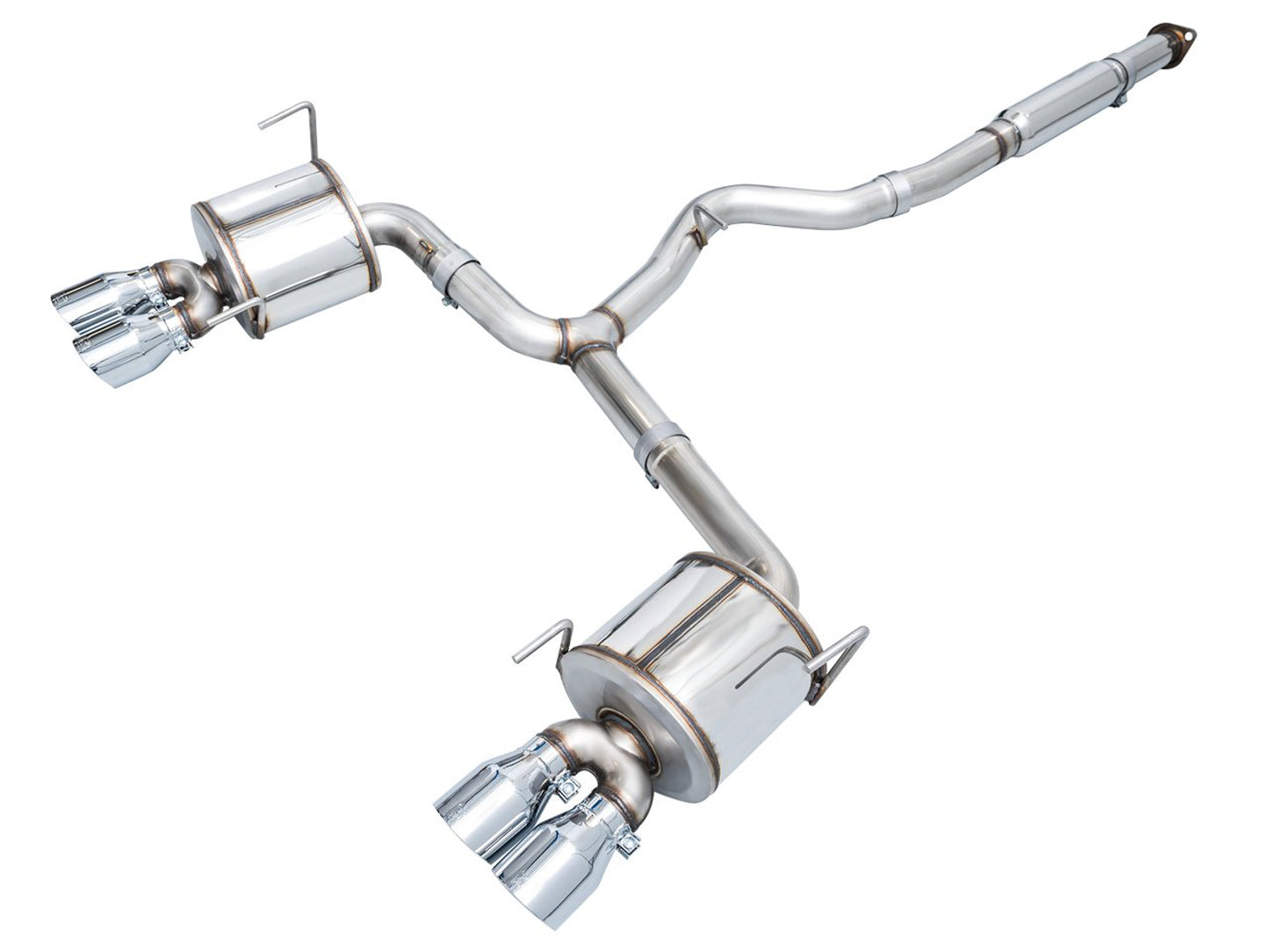 AWE Touring Edition Exhaust for VB Subaru WRX - Chrome Silver Tips