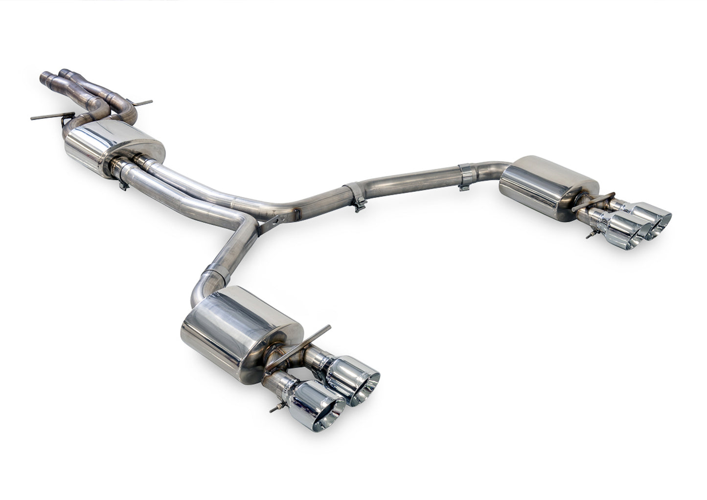 AWE Touring Edition Exhaust for Audi C7.5 A7 3.0T - Quad Outlet, Chrome Silver Tips