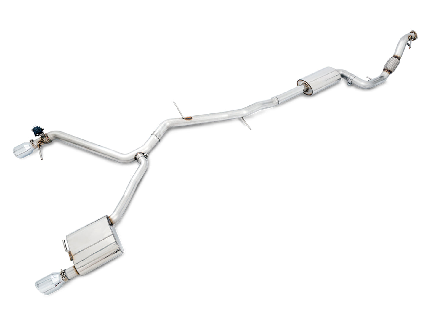 AWE SwitchPath™ Exhaust for B9 A5, Dual Outlet - Chrome Silver Tips (includes DP and SwitchPath Remote)