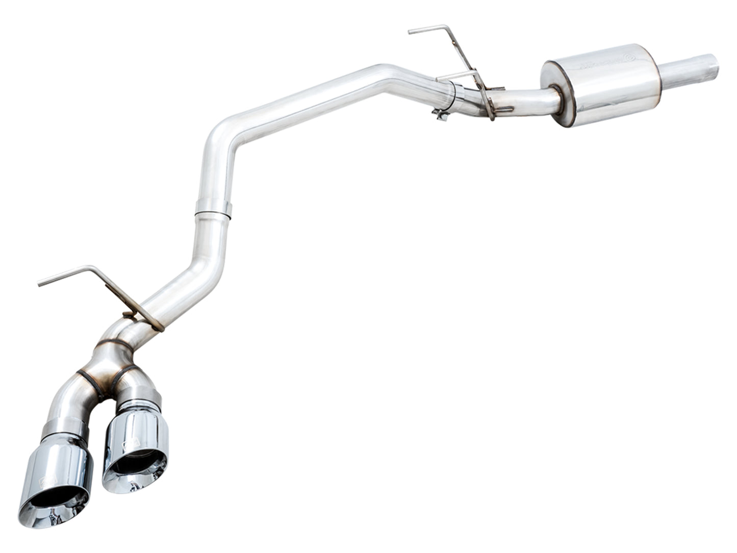 AWE 0FG Single Side Exit Catback Exhaust for 4th Gen RAM 1500 5.7L (without bumper cutouts) - Dual Chrome Tips