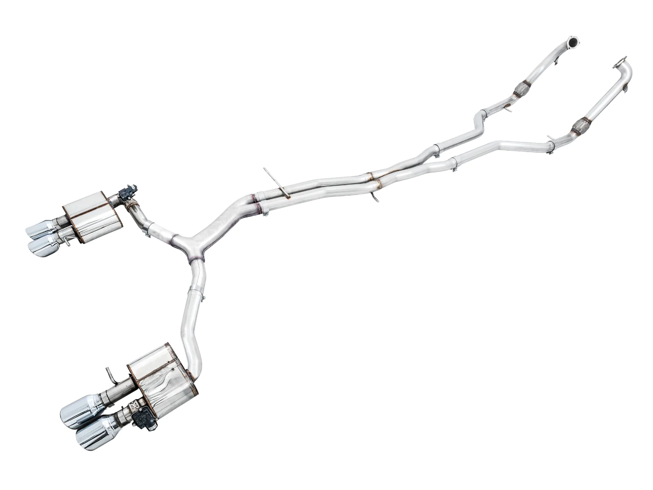 AWE SwitchPath™ Exhaust for Audi B9 S5 Sportback - Non-Resonated - Chrome Silver 102mm Tips