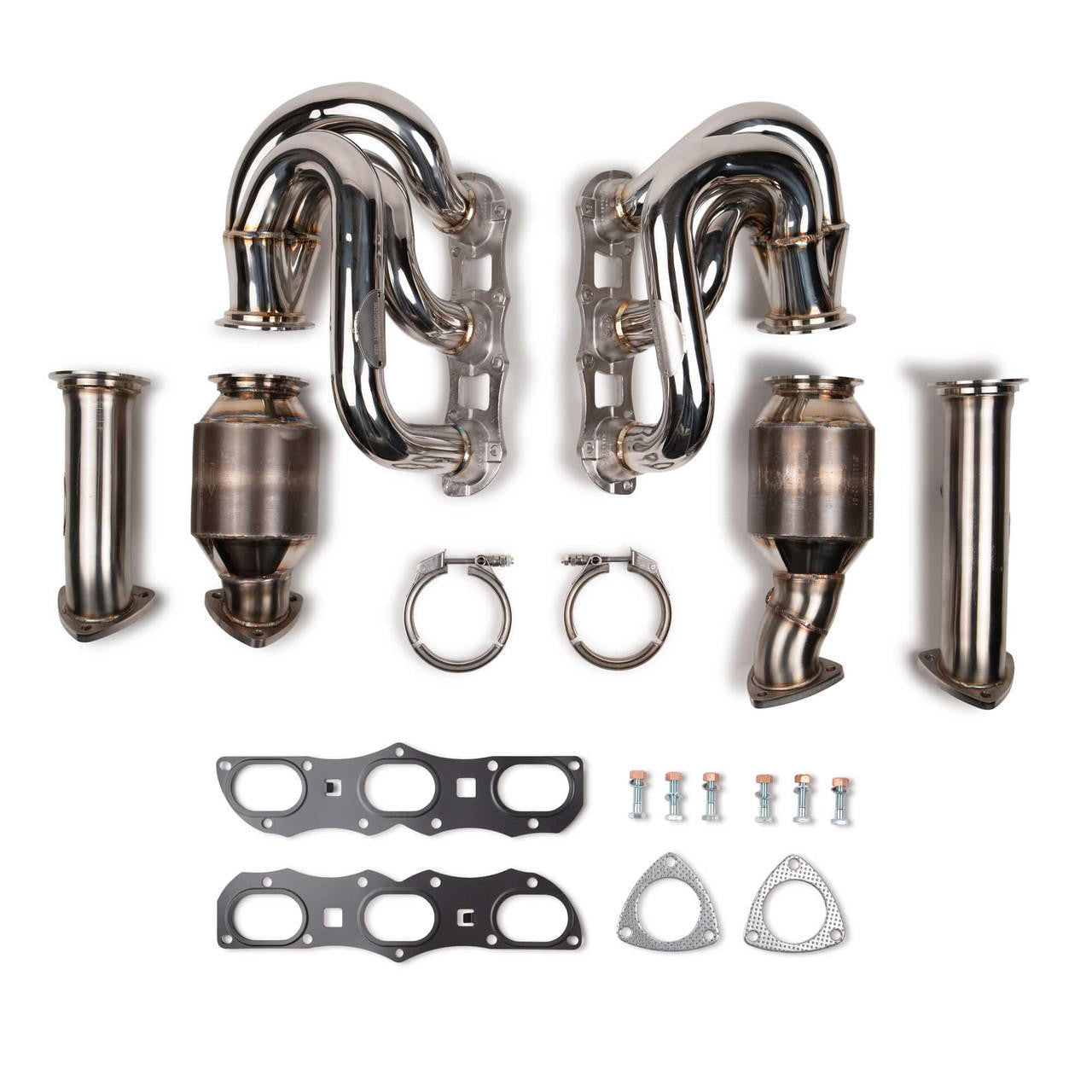 Fabspeed Porsche 997.2 Carrera RENNKRAFT™ Modular Headers with HJS Catalytic Converters (2009-2011)