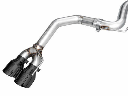 AWE Track Edition Exhaust for S650 Ford Mustang Dark Horse - Quad Diamond Black Tips