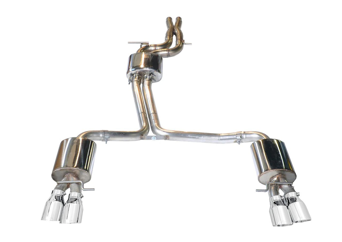 AWE Touring Edition Exhaust for Audi B8 S4 3.0T - Chrome Silver Tips (102mm)