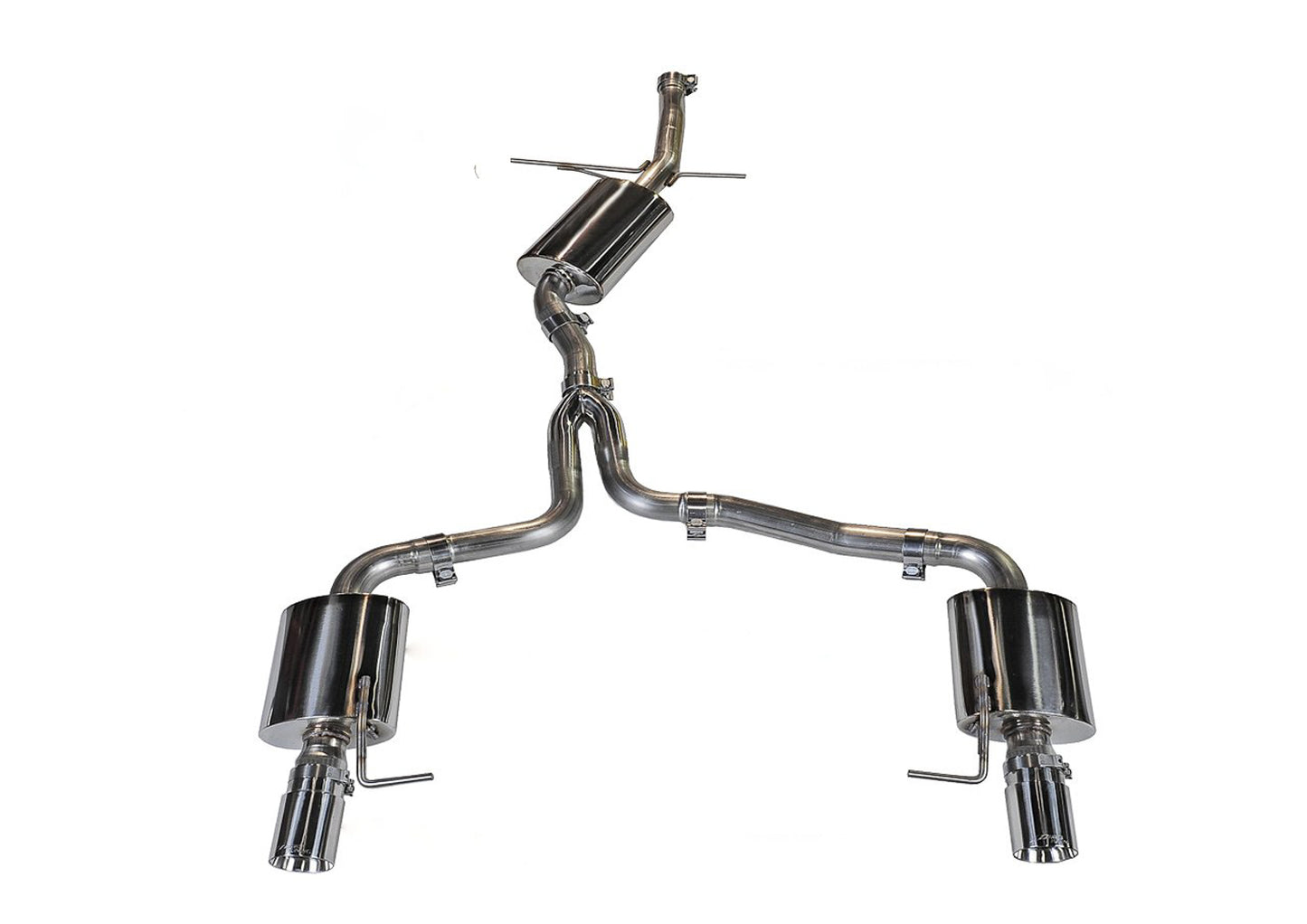 AWE Touring Edition Exhaust for B8 A5 2.0T - Dual Outlet, Chrome Silver Tips