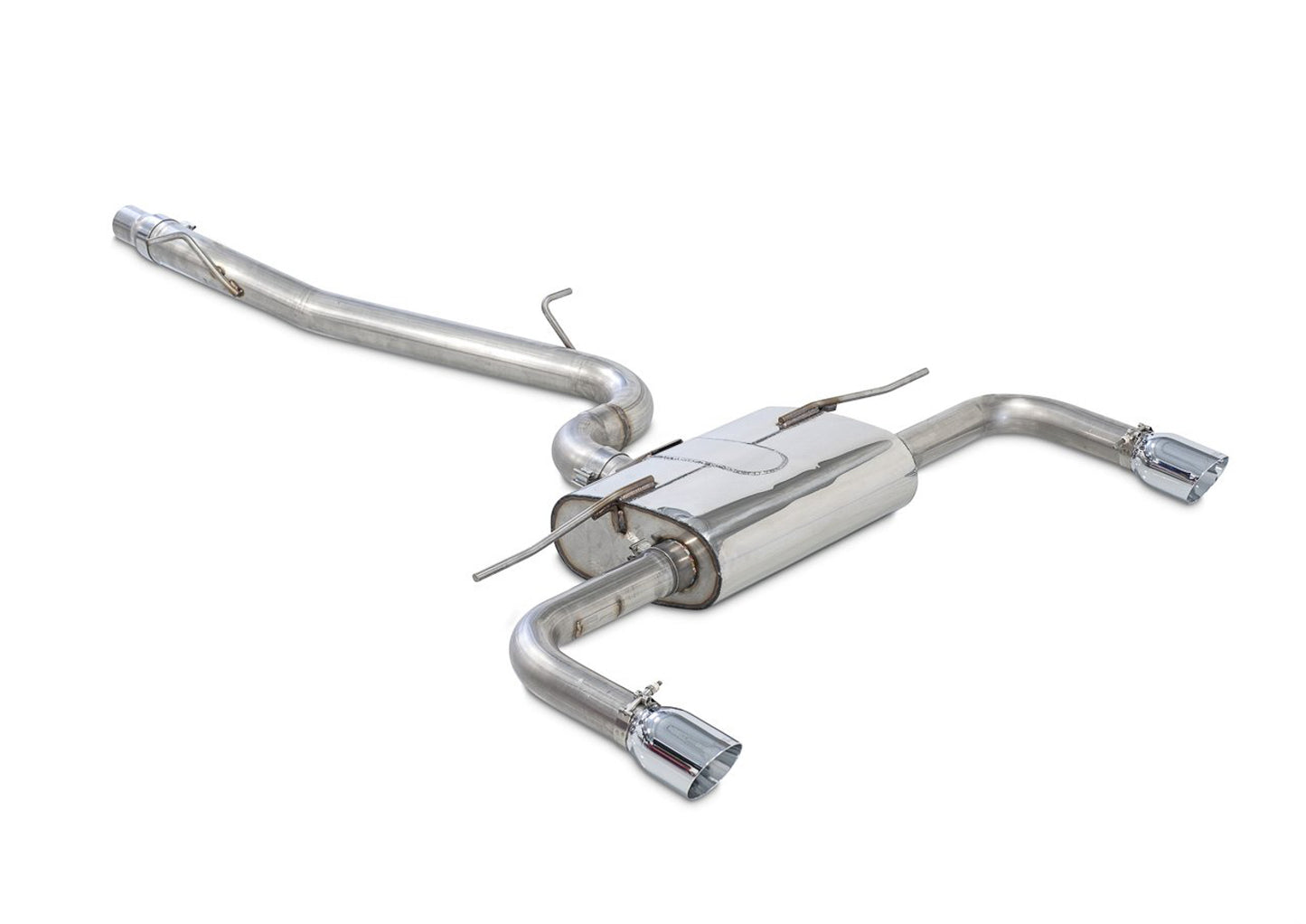 AWE Touring Edition Exhaust for Audi 8V A3 2.0T - Dual Outlet, Chrome Silver 90 mm Tips