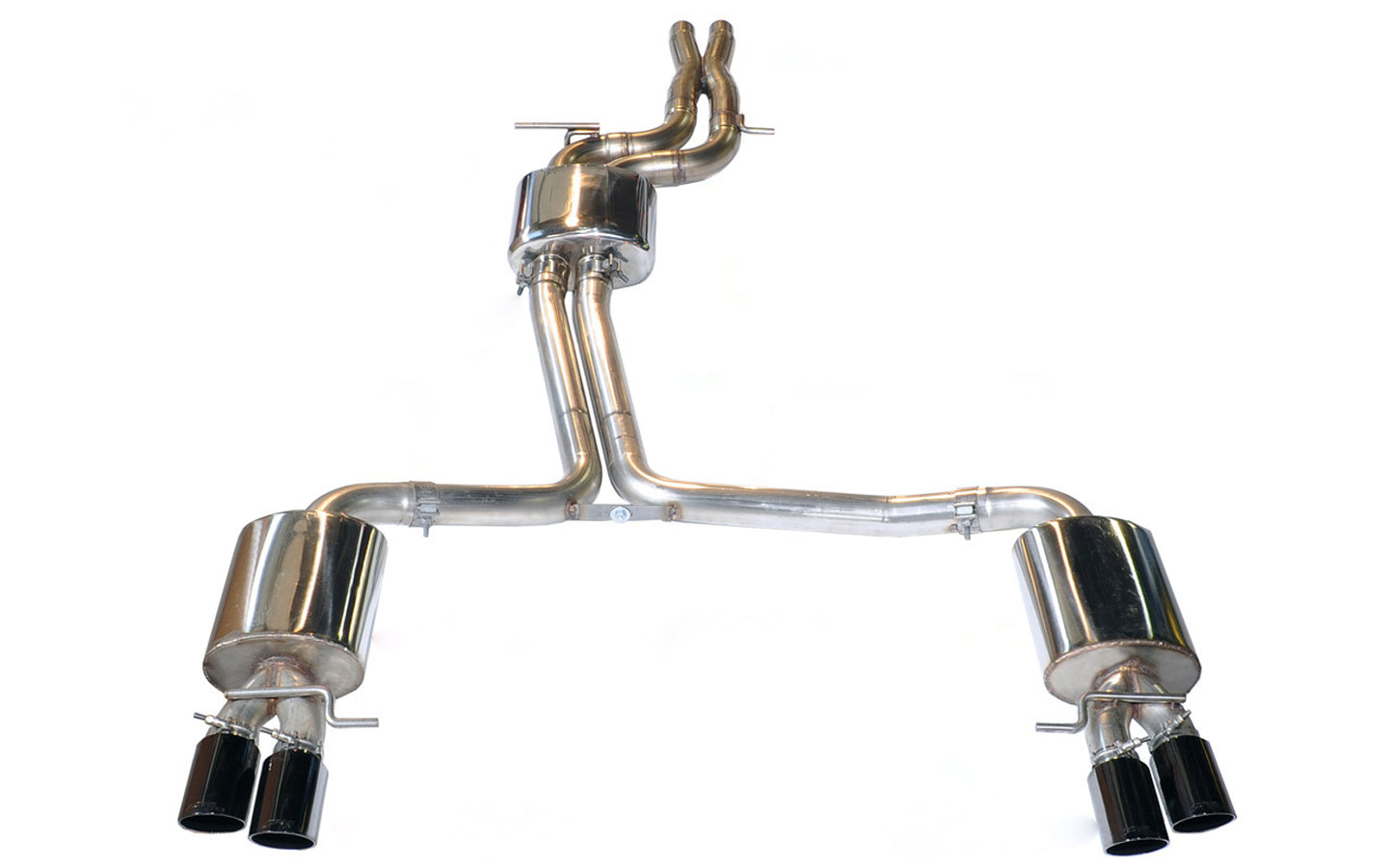 AWE Touring Edition Exhaust System for S5 Cabrio (Exhaust + Non-Resonated Downpipes) - Diamond Black Tips