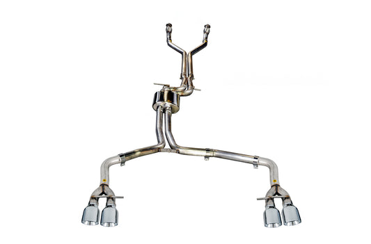 AWE Track Edition Exhaust for Audi C7 S6 4.0T - Chrome Silver Tips