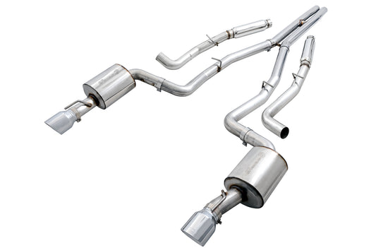 AWE Touring Edition Exhaust for 17+ Charger 5.7 - Chrome Silver Tips