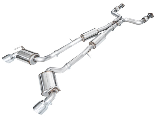 AWE Touring Edition Exhaust for Nissan Z - Chrome Silver Tips