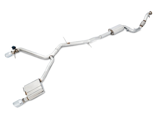 AWE SwitchPath™ Exhaust for B9 A4, Dual Outlet - Chrome Silver Tips (includes DP and SwitchPath Remote)