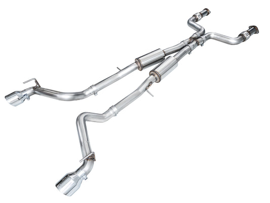 AWE Track Edition Exhaust for Nissan Z - Chrome Silver Tips