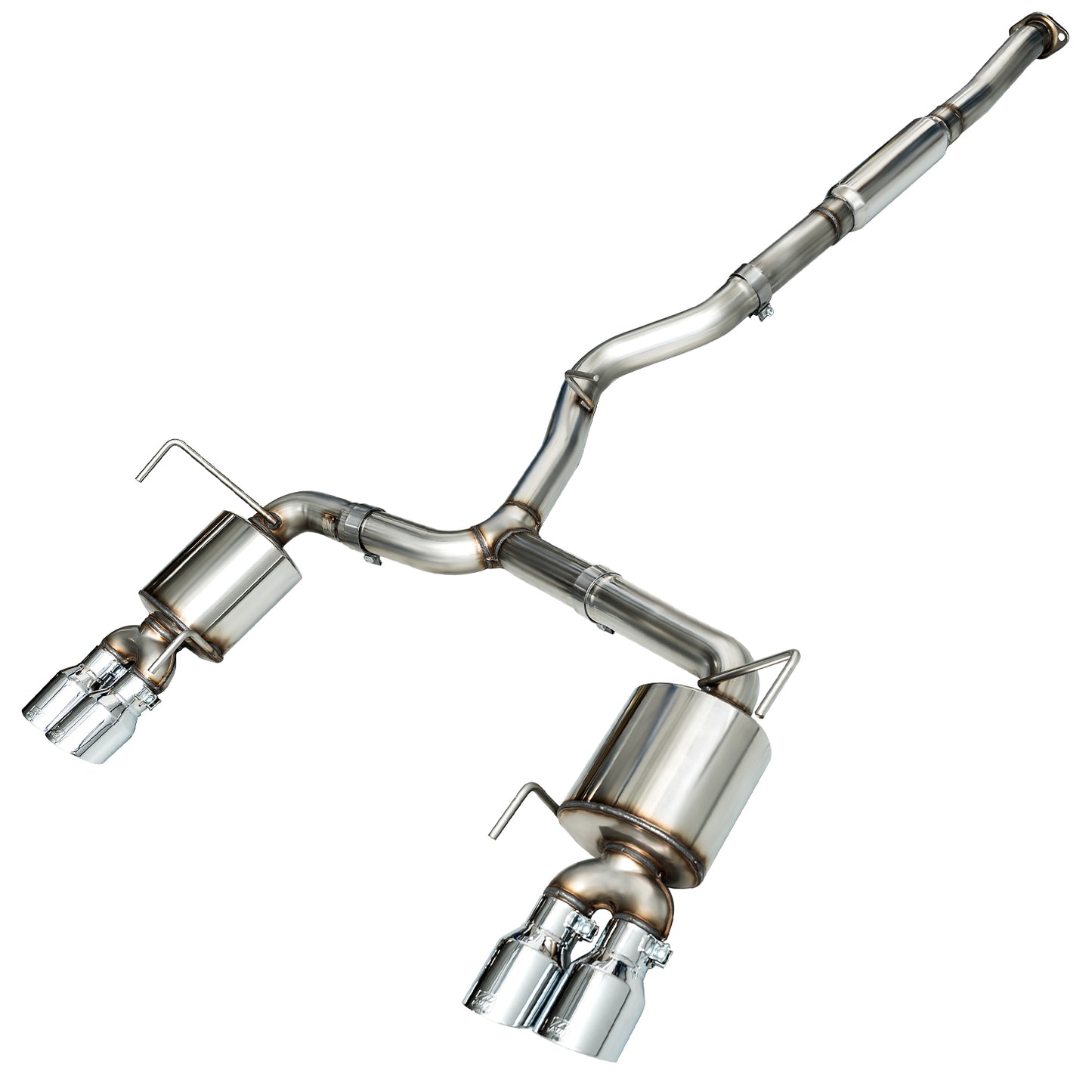 AWE Touring Edition Exhaust for 2015+ VA WRX Sedan - Chrome Silver Quad Tips (102mm)