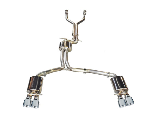 AWE Touring Edition Exhaust for Audi C7 S7 4.0T - Chrome Silver Tips