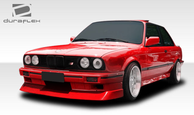 1984-1991 BMW 3 Series E30 2DR 4DR Duraflex Evo Look Front Bumper Cover - 1 Piece