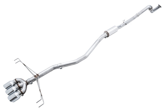 AWE Touring Edition Exhaust for FK8 Civic Type R (includes Front Pipe) - Triple Chrome Silver Tips