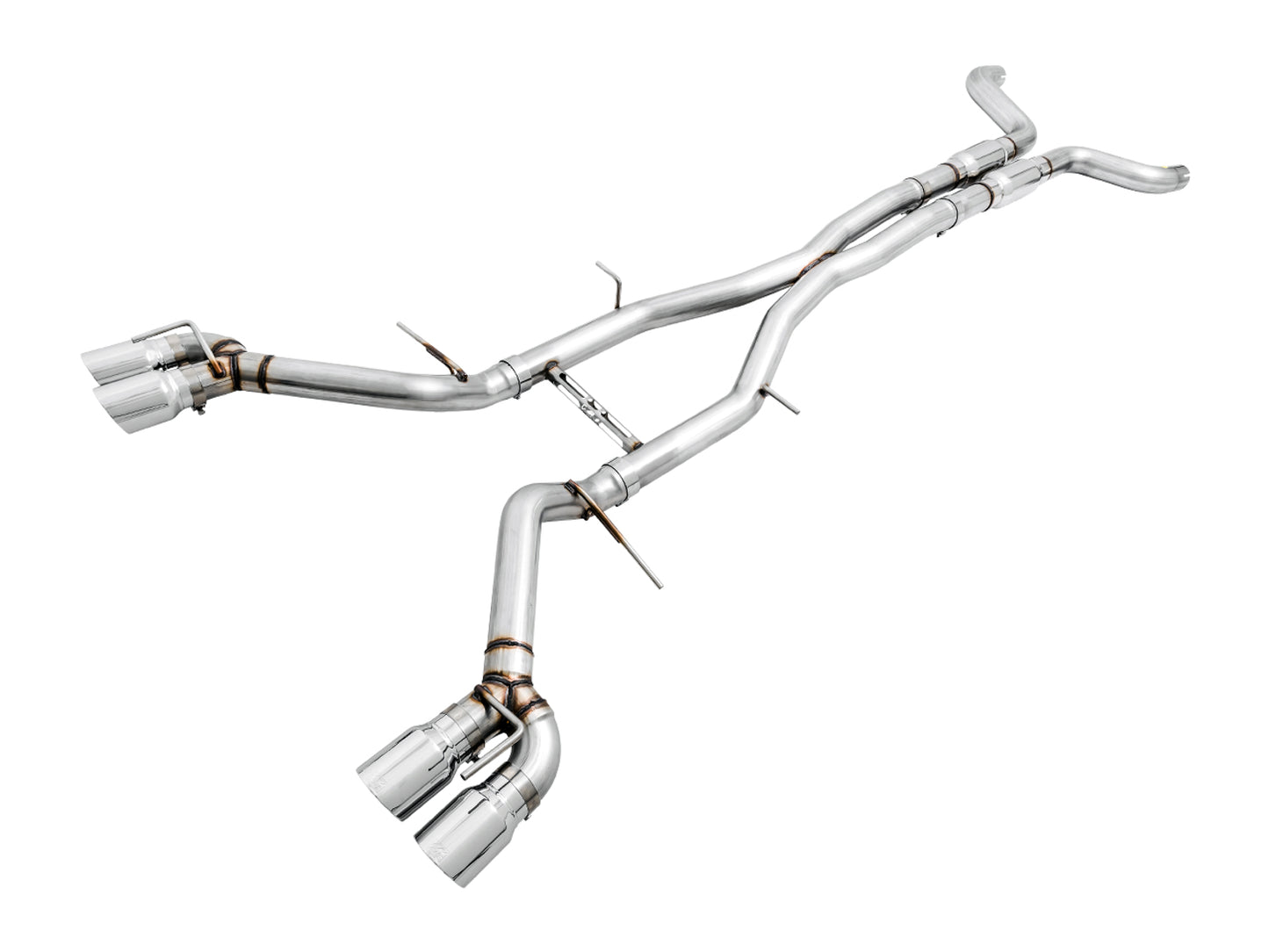 AWE Track Edition Cat-back Exhaust for Gen6 Camaro SS / ZL1 / LT1 - Resonated - Chrome Silver Tips (Quad Outlet)