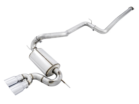 AWE Touring Edition Cat-back Exhaust for Ford Focus ST - Non-Resonated - Chrome Silver Tips