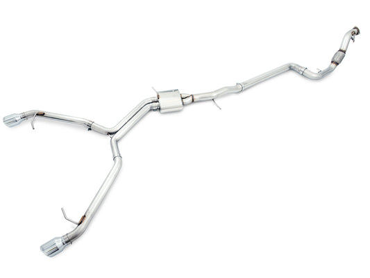 AWE Track Edition Exhaust for B9 A4, Dual Outlet - Chrome Silver Tips (includes DP)