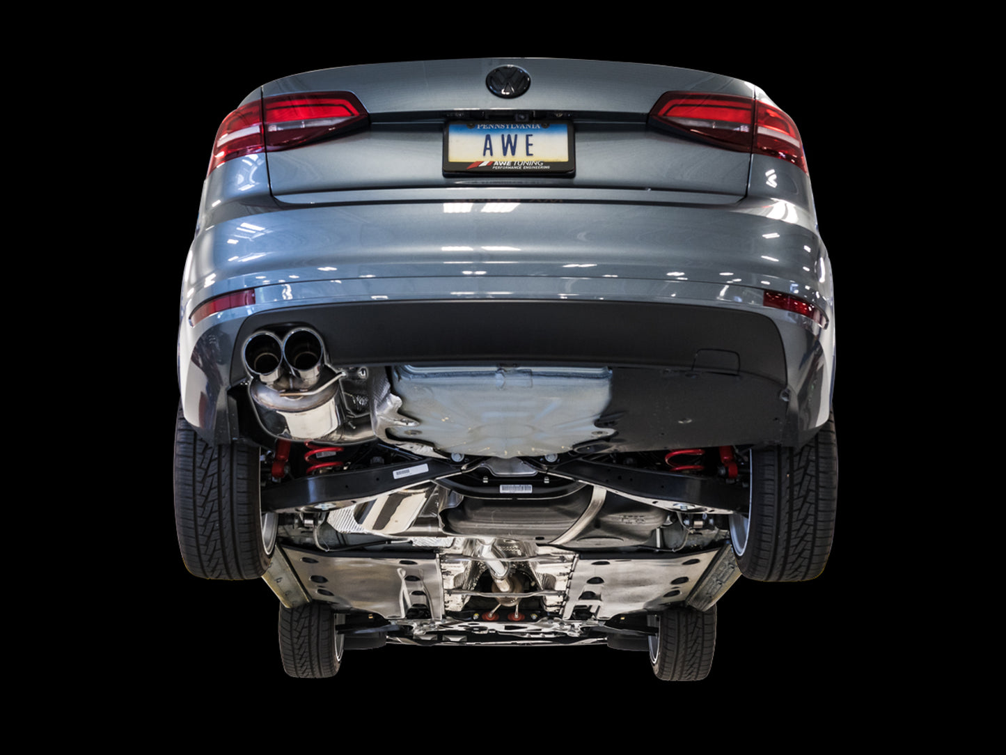 AWE Touring Edition Exhaust for MK6 Jetta 1.4T - Chrome Silver Tips