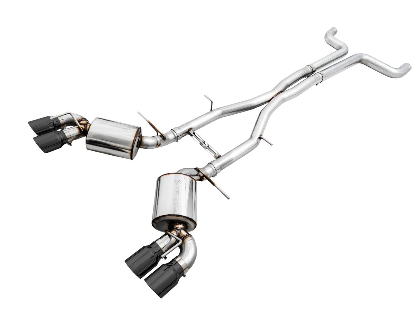 AWE Touring Edition Cat-back Exhaust for Gen6 Camaro SS / ZL1 / LT1 - Non-Resonated - Diamond Black Tips (Quad Outlet)